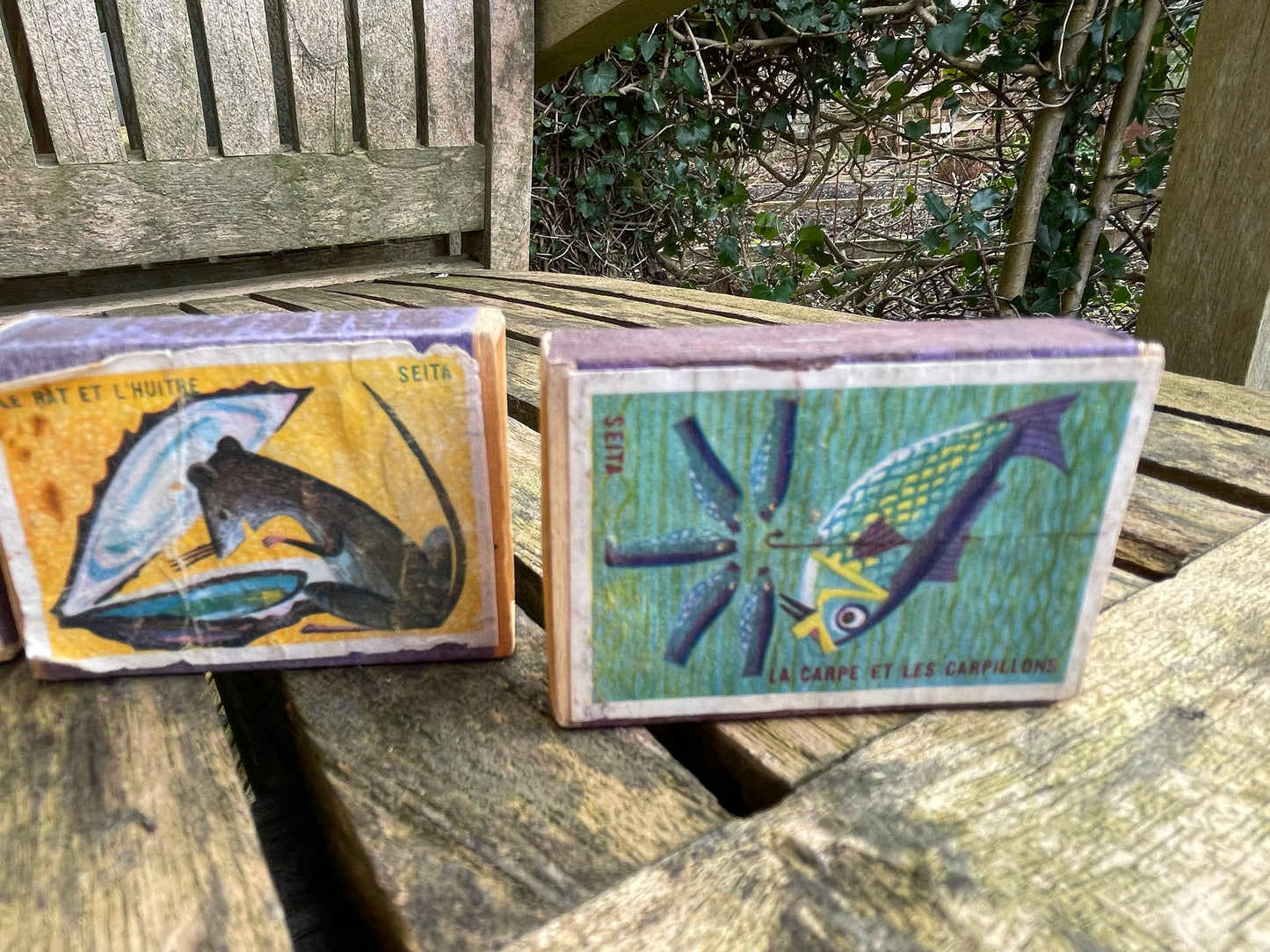 Original vintage French Seita fable matchboxes