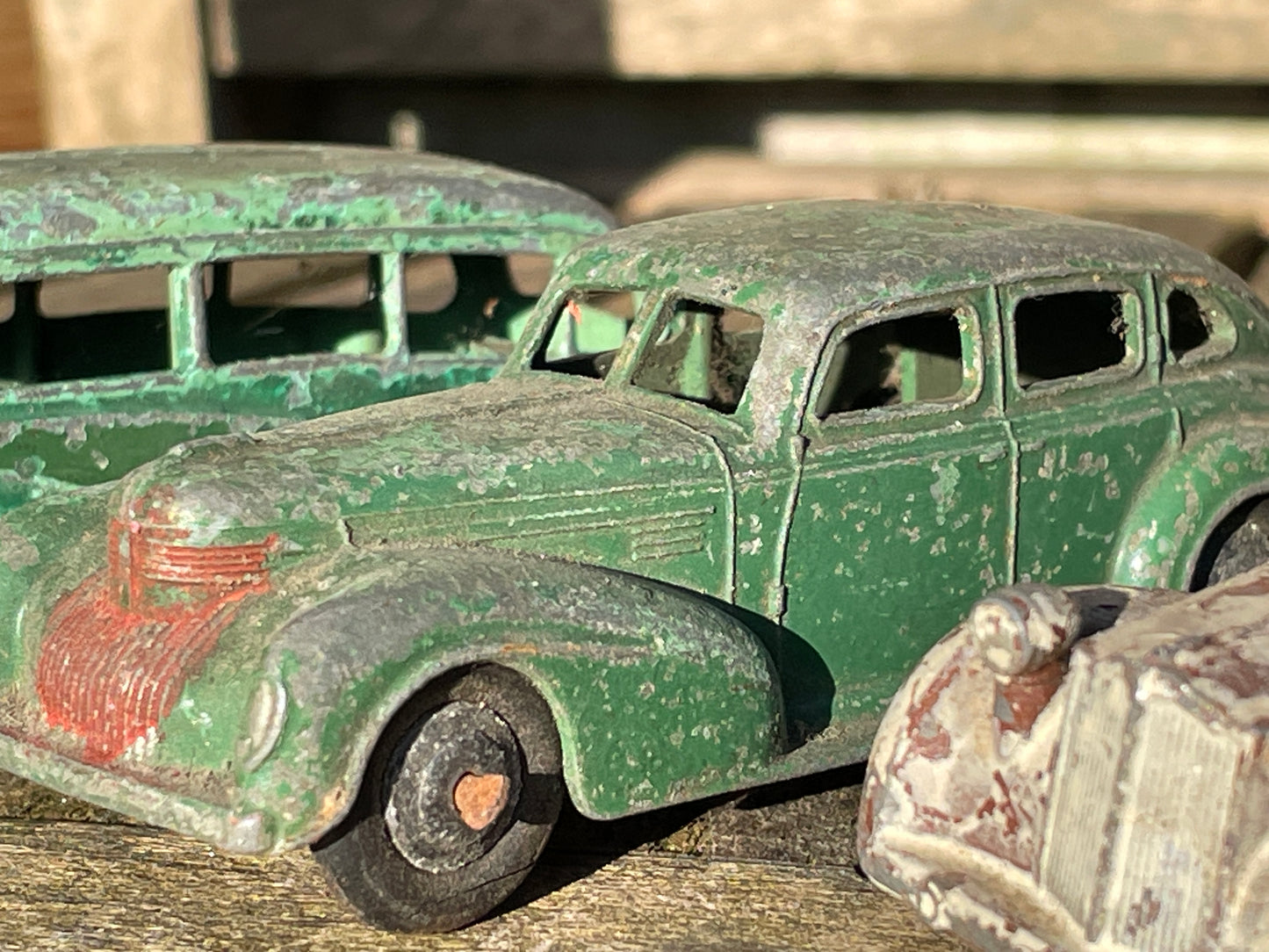 Dinky Toys by Meccano of Liverpool Chrysler, Packard and Single deck Bus toy vehicles