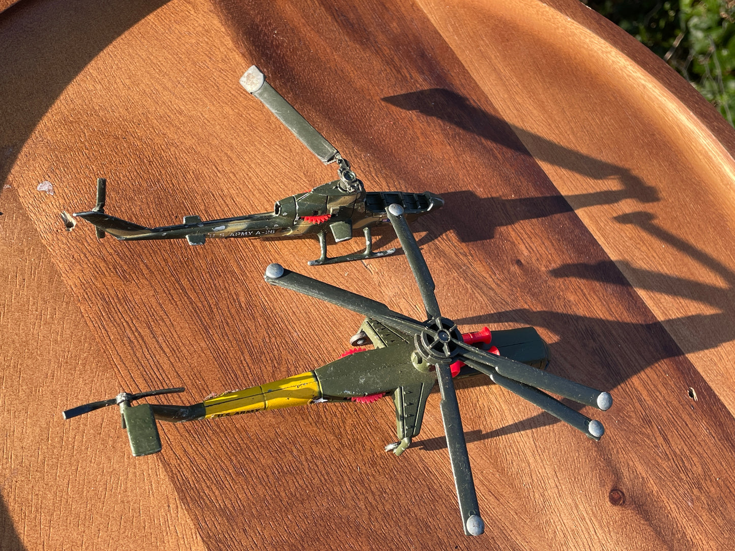 Corgi toy helicopters, Sikorsky skycrane and Bell AH-1G - 1970's toys