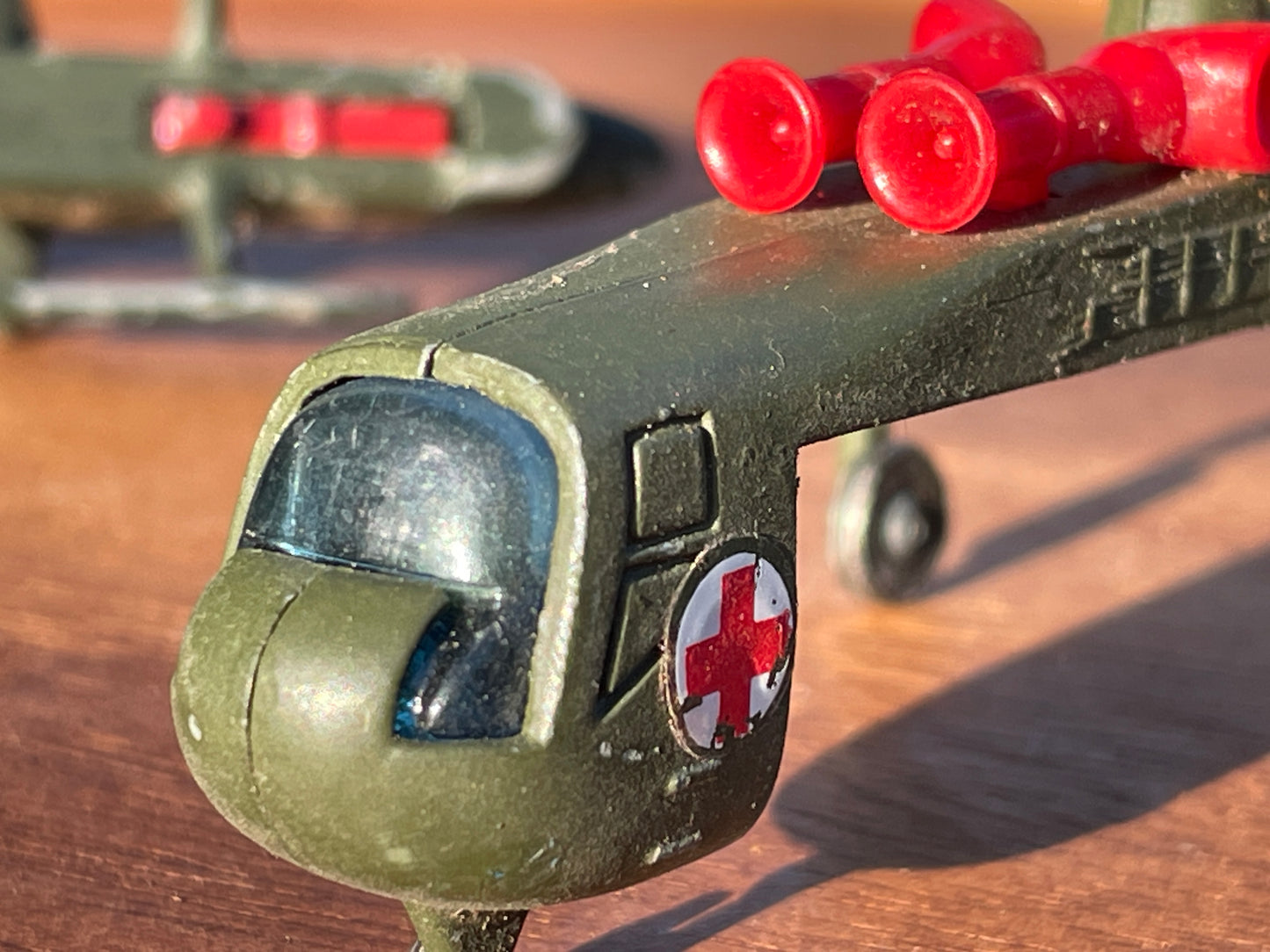 Corgi toy helicopters, Sikorsky skycrane and Bell AH-1G - 1970's toys