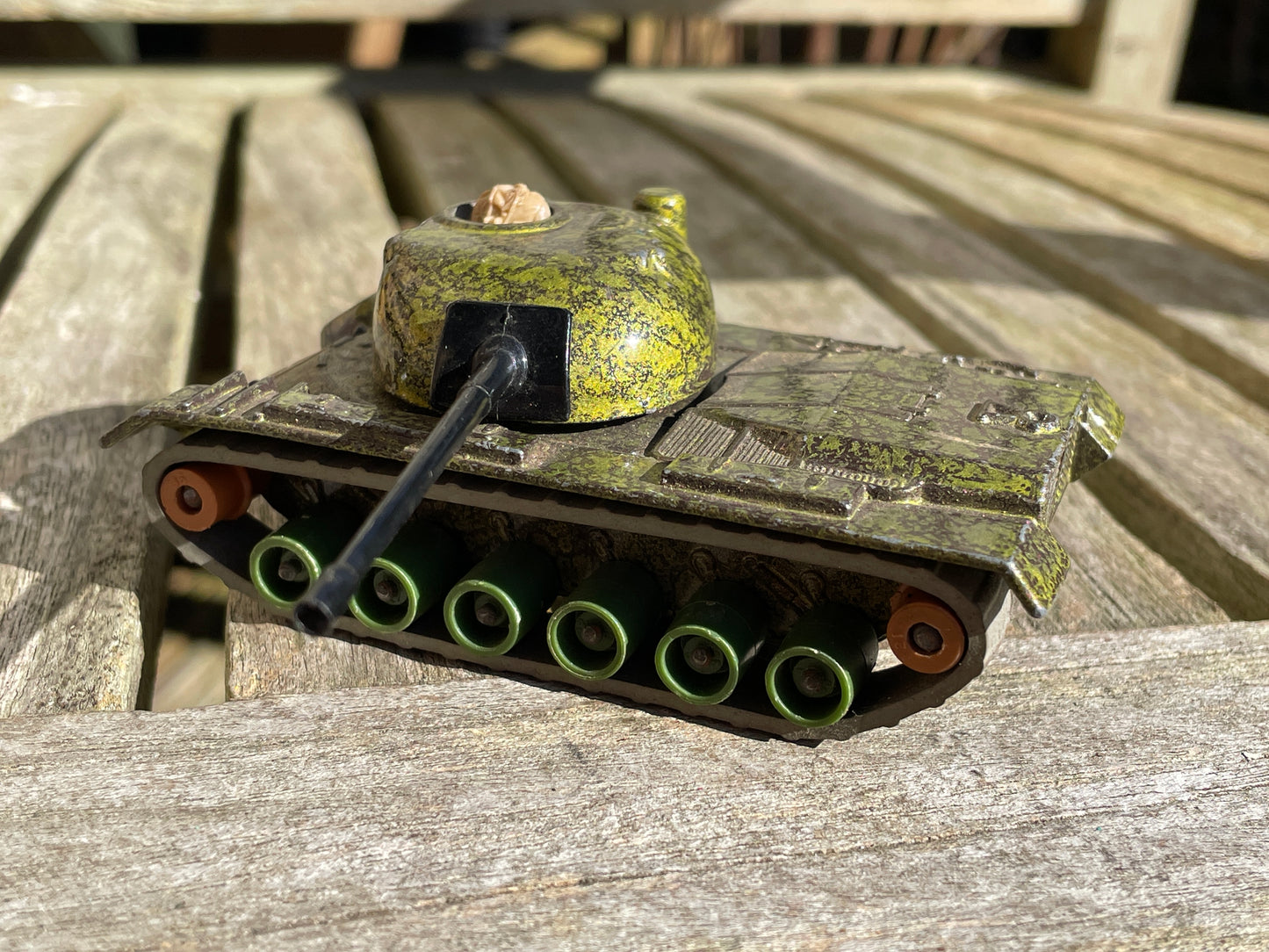 Matchbox Battle Kings K-102 M48 A2 Army Green diecast toy tank - near mint condition 1970's