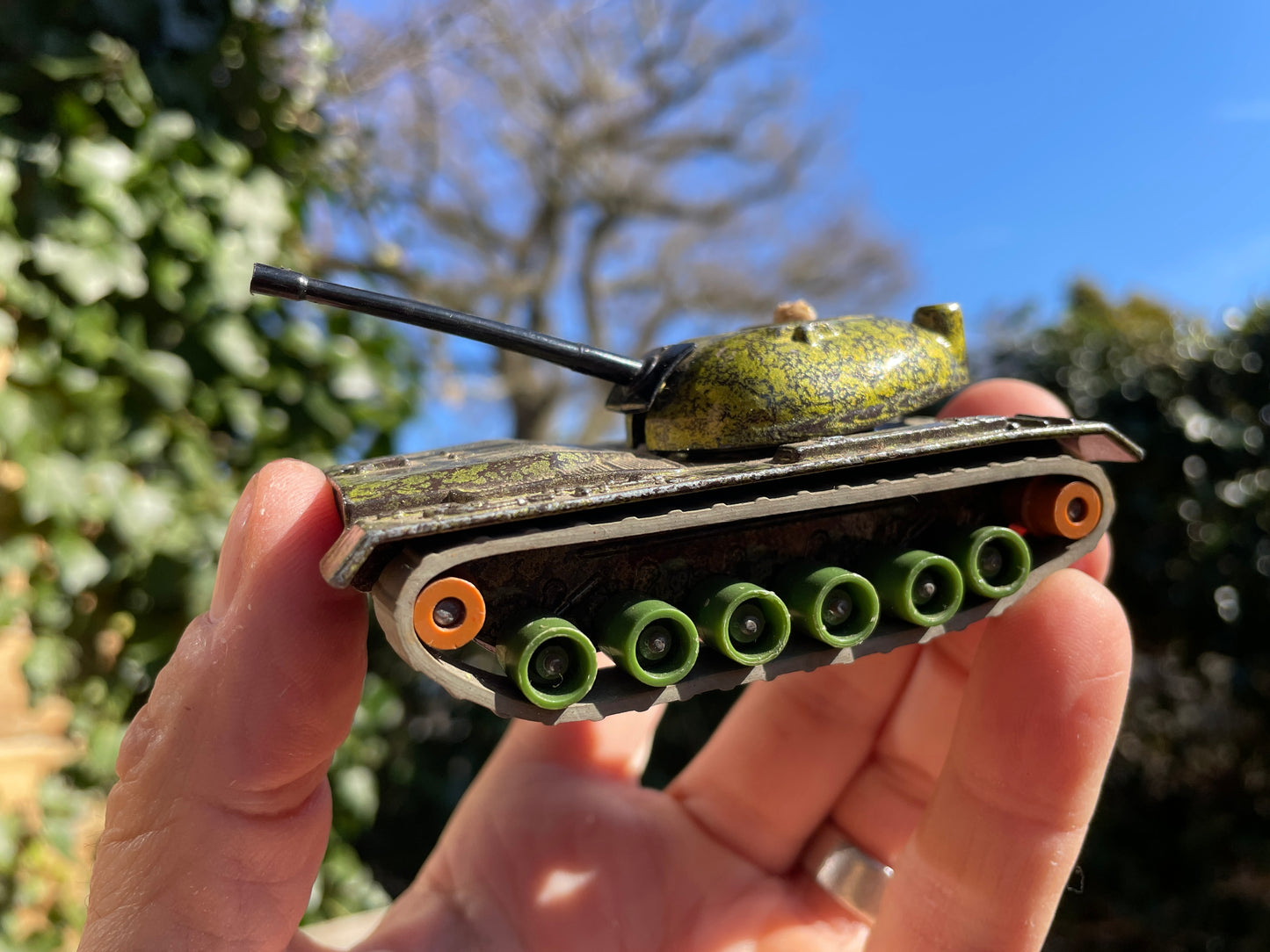 Matchbox Battle Kings K-102 M48 A2 Army Green diecast toy tank - near mint condition 1970's