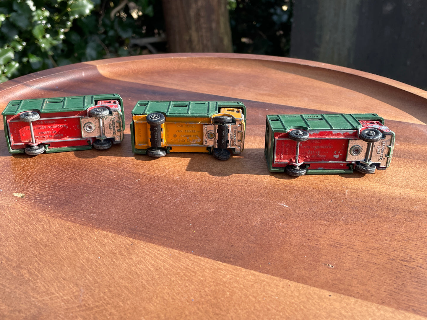 Three Matchbox Series Horse boxes No.17 1969 plus a Superfast one