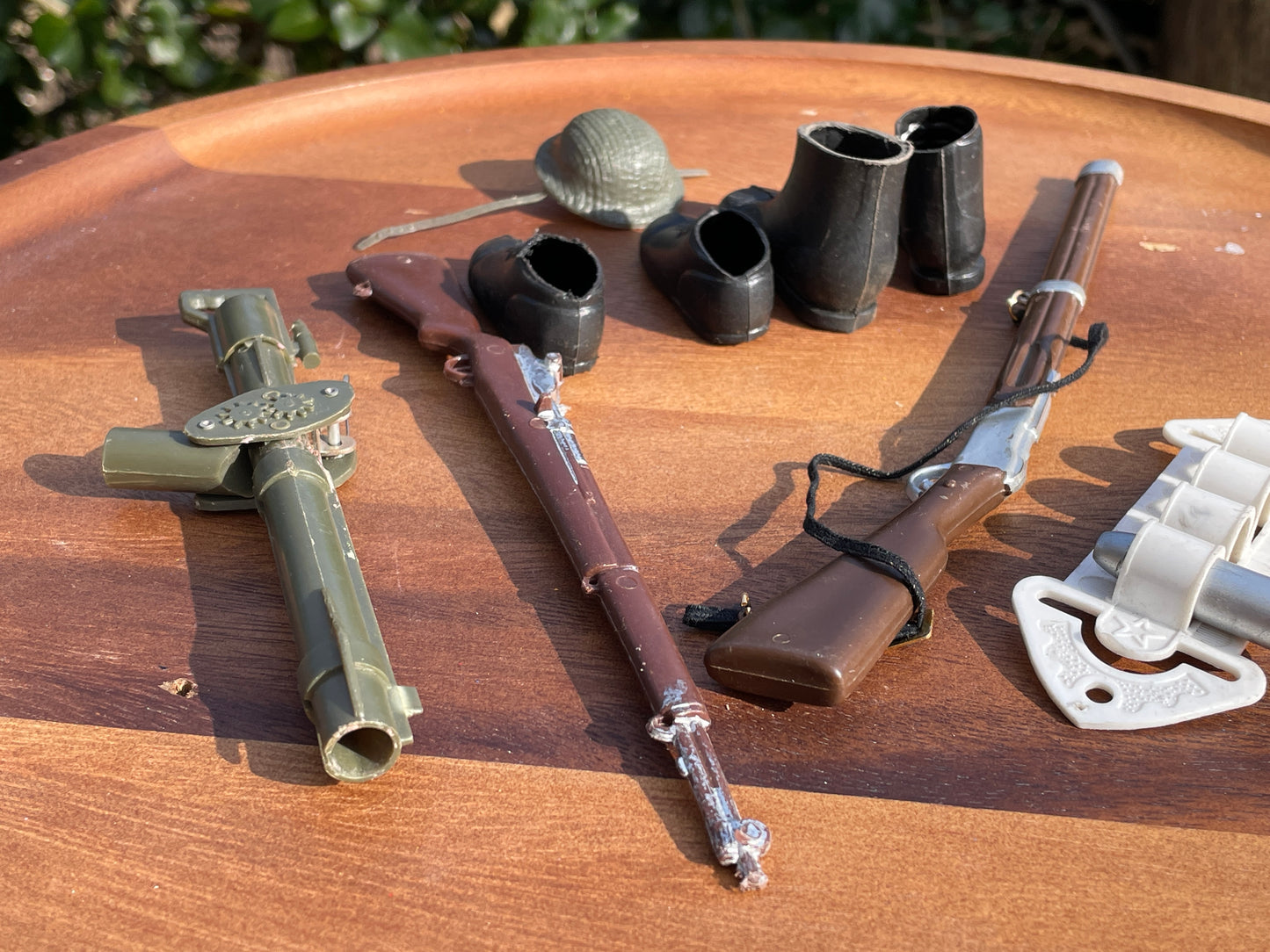 Original Action man Palitoy 70's accessories guns, boots launcher, hat