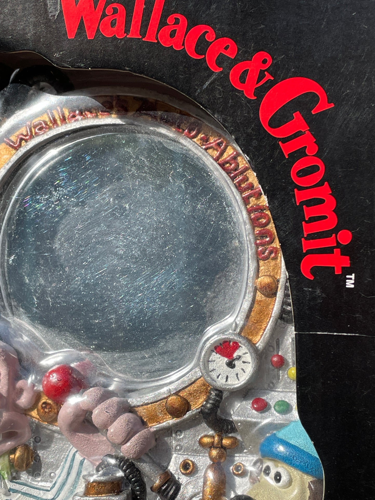 Original Wallace and Gromit shaving mirror in sealed original box approx 19cm tall