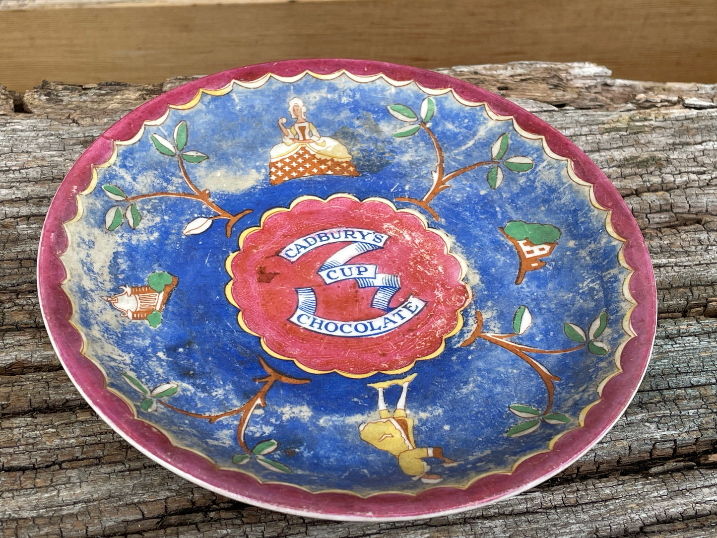 Antique Cadburys cup chocolate J G Meakin England porcelain saucer c1910
