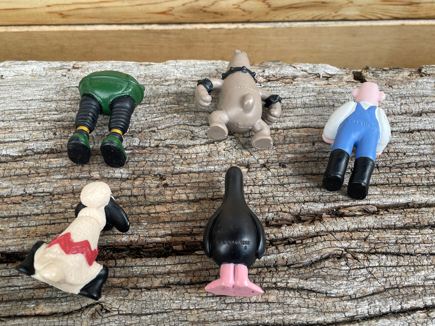 Feathers McGraw, Wallace, Wrong trousers, Shaun the sheep and Spencer
