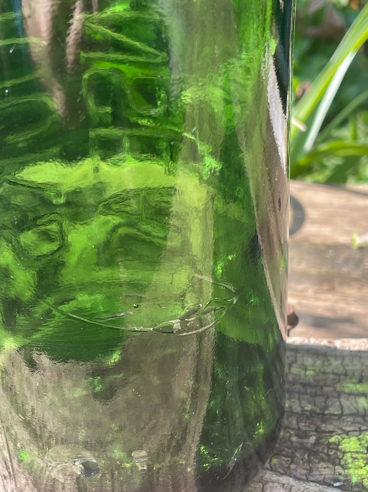 Large Vintage Hancocks Swansea green beer bottle 30cm tall