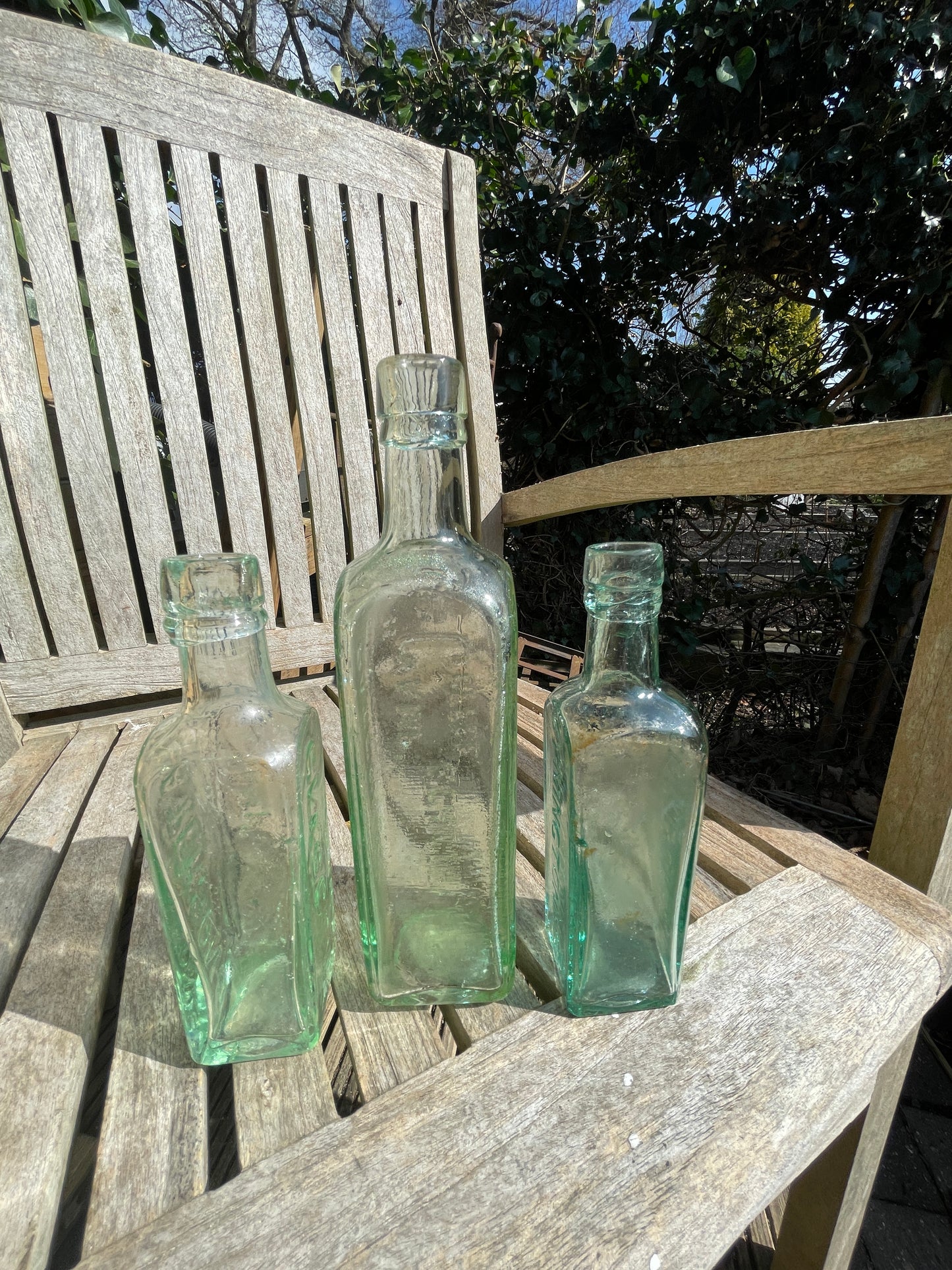 Three ESS Camp Coffee and chicory bottles two Glasgow and one Edinburgh