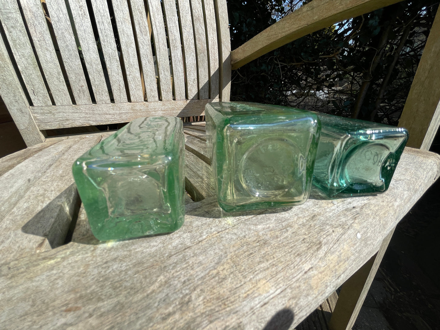 Three ESS Camp Coffee and chicory bottles two Glasgow and one Edinburgh