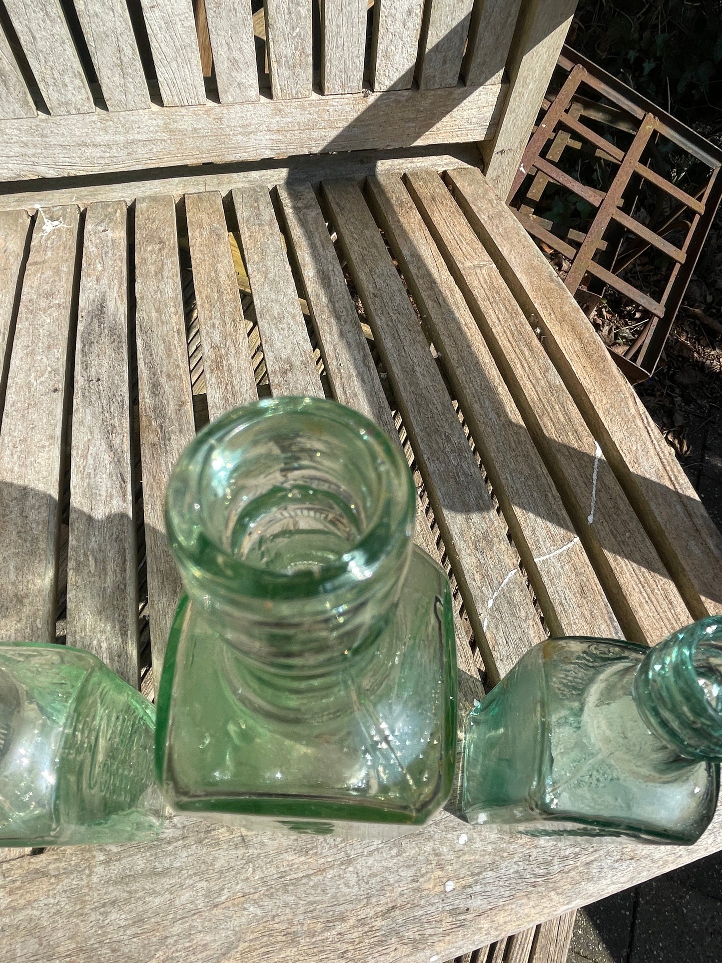 Three ESS Camp Coffee and chicory bottles two Glasgow and one Edinburgh