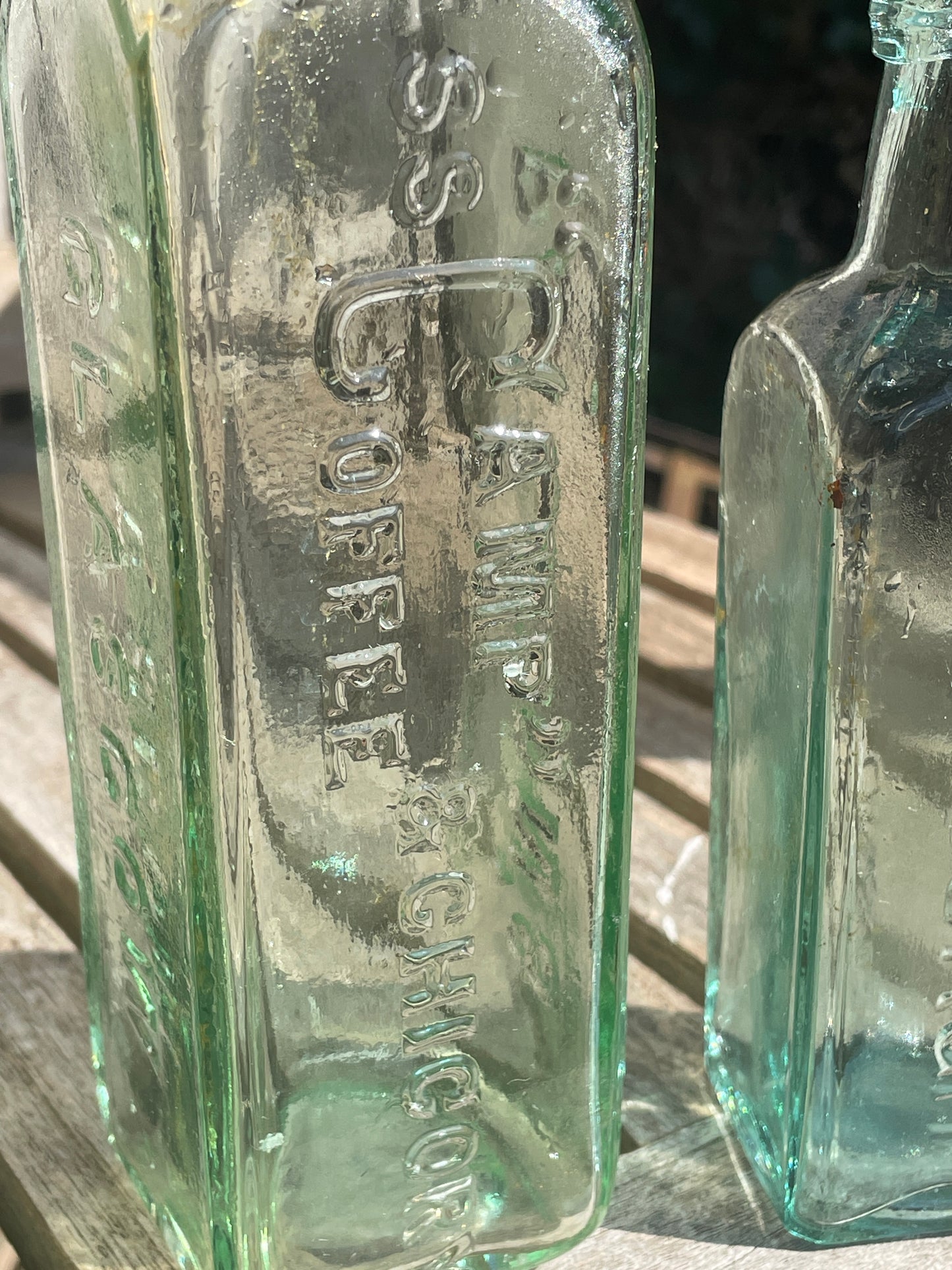 Three ESS Camp Coffee and chicory bottles two Glasgow and one Edinburgh