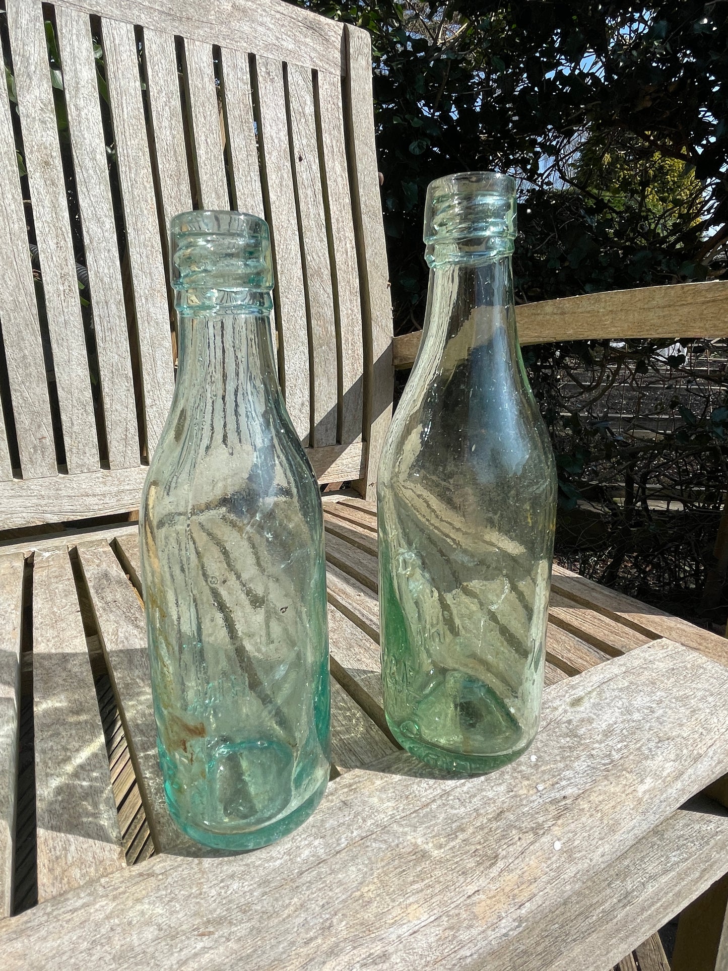 Two Highgate Brewery clear glass bottles incl. 1919 First World War Peace Celebration bottle
