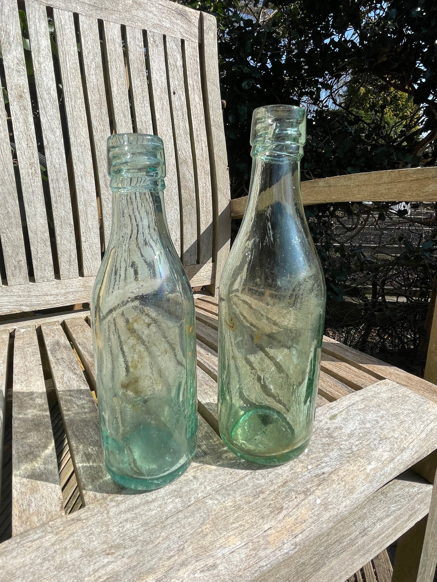 Two Highgate Brewery clear glass bottles incl. 1919 First World War Peace Celebration bottle