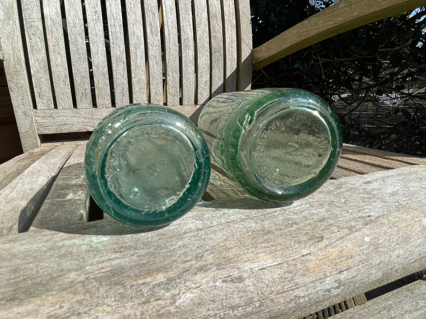 Two Highgate Brewery clear glass bottles incl. 1919 First World War Peace Celebration bottle