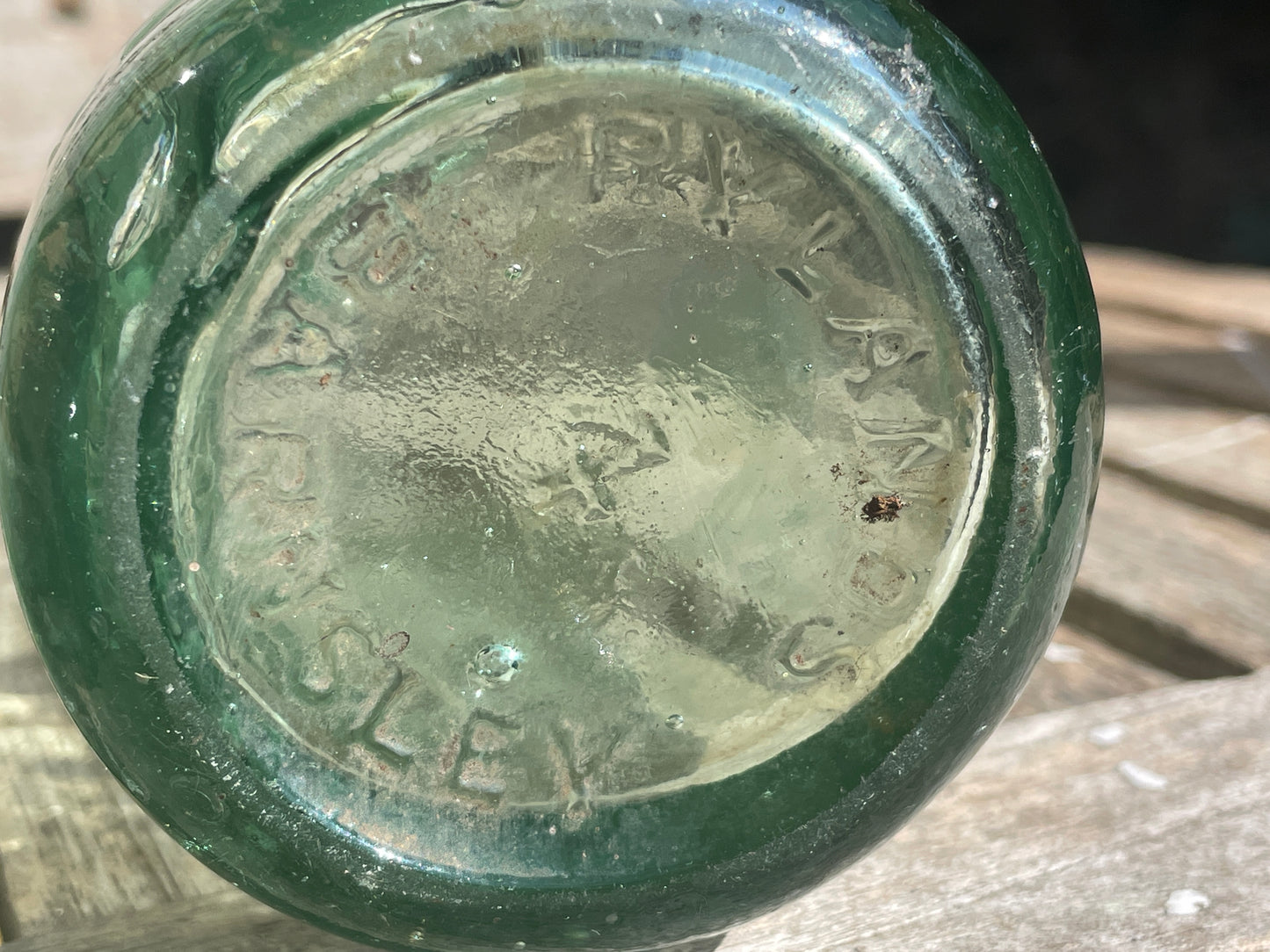Two Highgate Brewery clear glass bottles incl. 1919 First World War Peace Celebration bottle