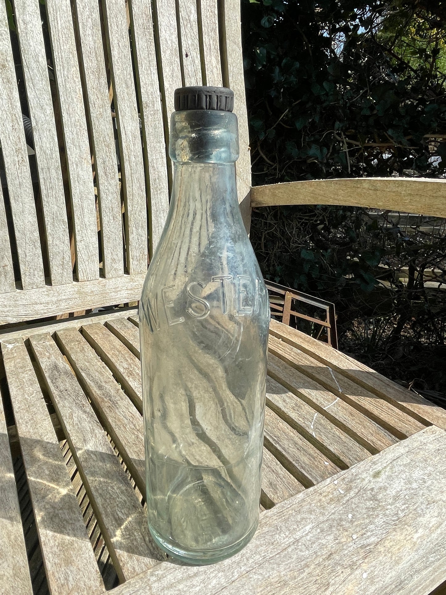 Vintage Original R. White 'Western' Glass Bottle With Original Stopper c1900
