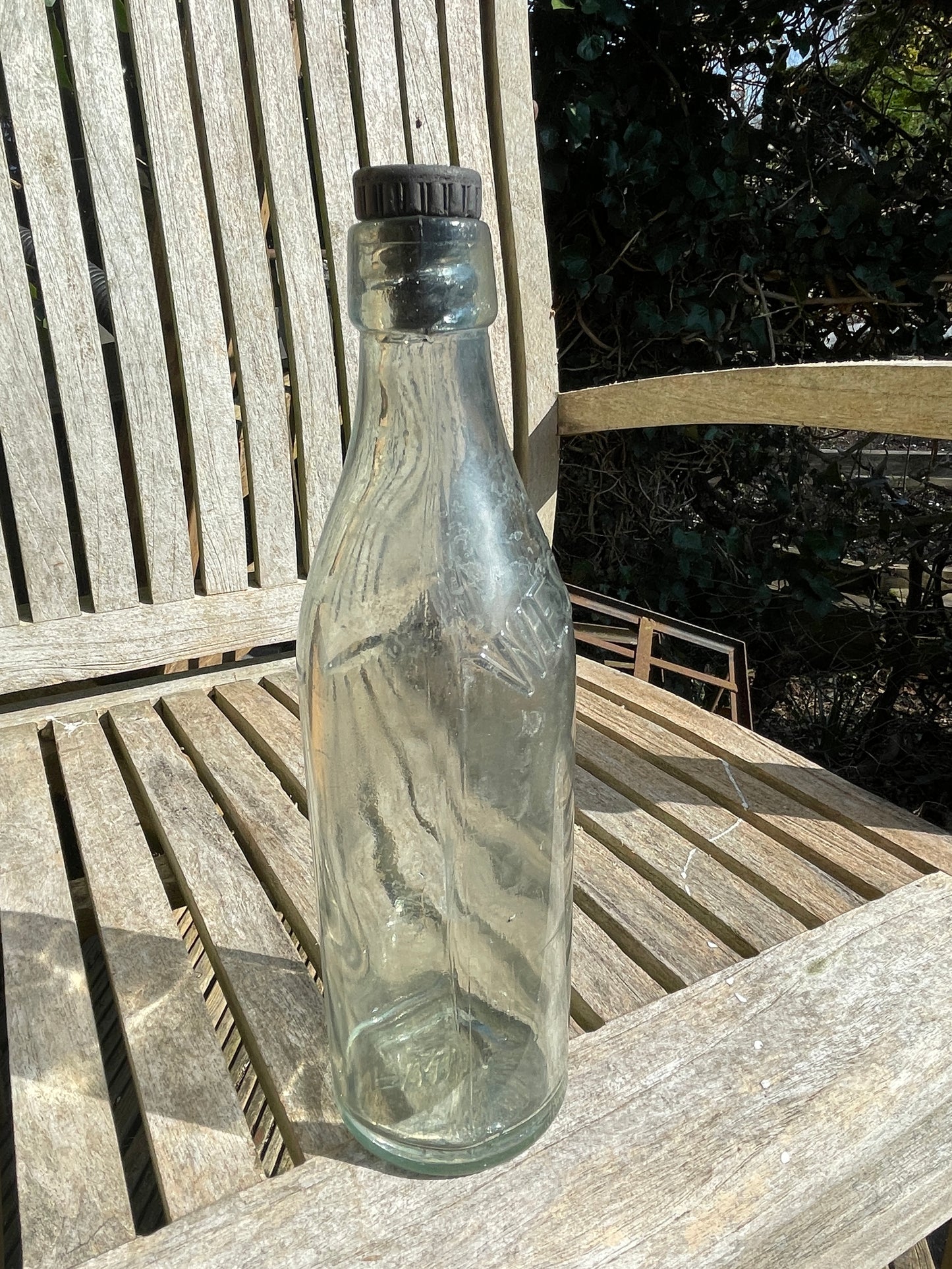 Vintage Original R. White 'Western' Glass Bottle With Original Stopper c1900