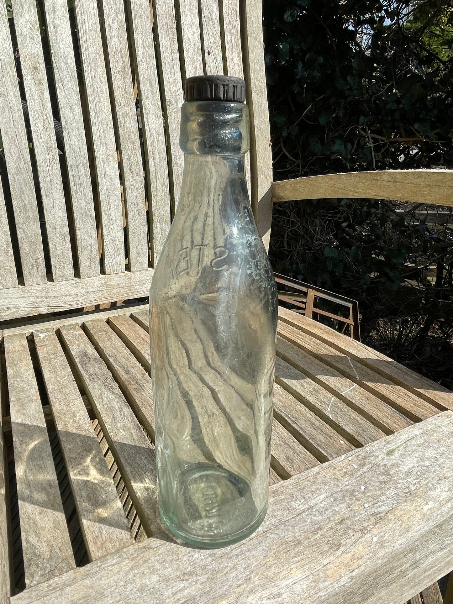 Vintage Original R. White 'Western' Glass Bottle With Original Stopper c1900