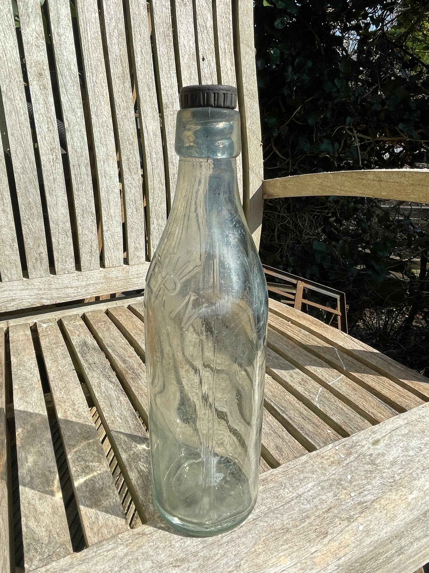 Vintage Original R. White 'Western' Glass Bottle With Original Stopper c1900