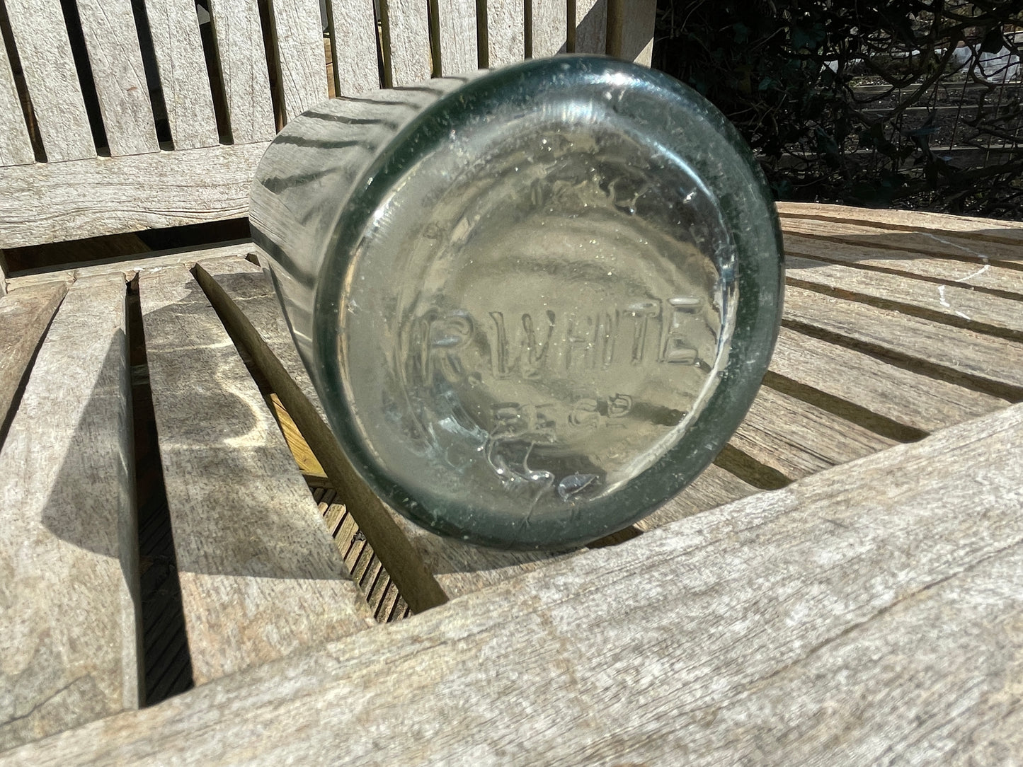 Vintage Original R. White 'Western' Glass Bottle With Original Stopper c1900