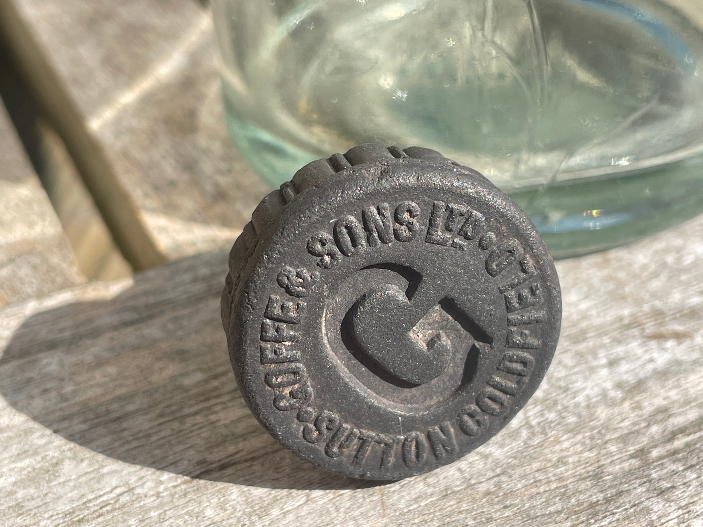 Vintage Original R. White 'Western' Glass Bottle With Original Stopper c1900