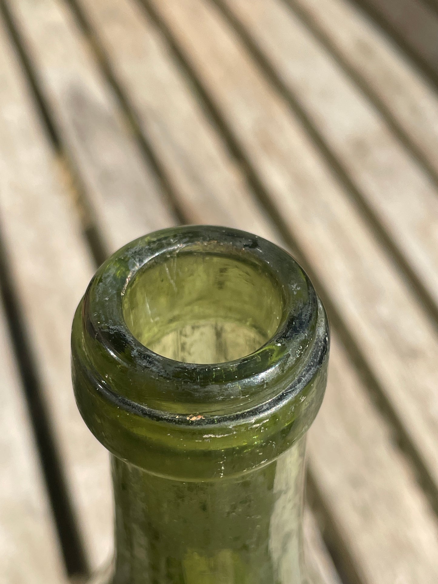 Antique Cronshaw and Sparkes Sheffield green mineral water bottle 1920's