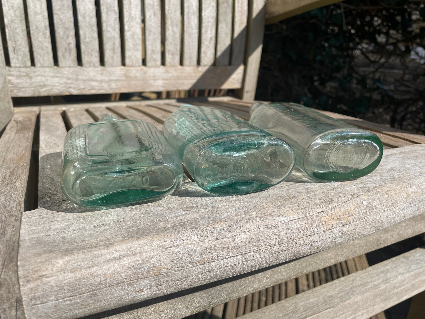 Three Antique glass bottles, Fellows Syrup , Dinneford's Magnesia examples
