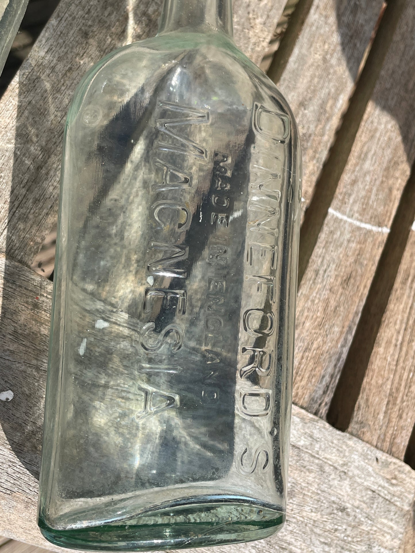 Three Antique glass bottles, Fellows Syrup , Dinneford's Magnesia examples