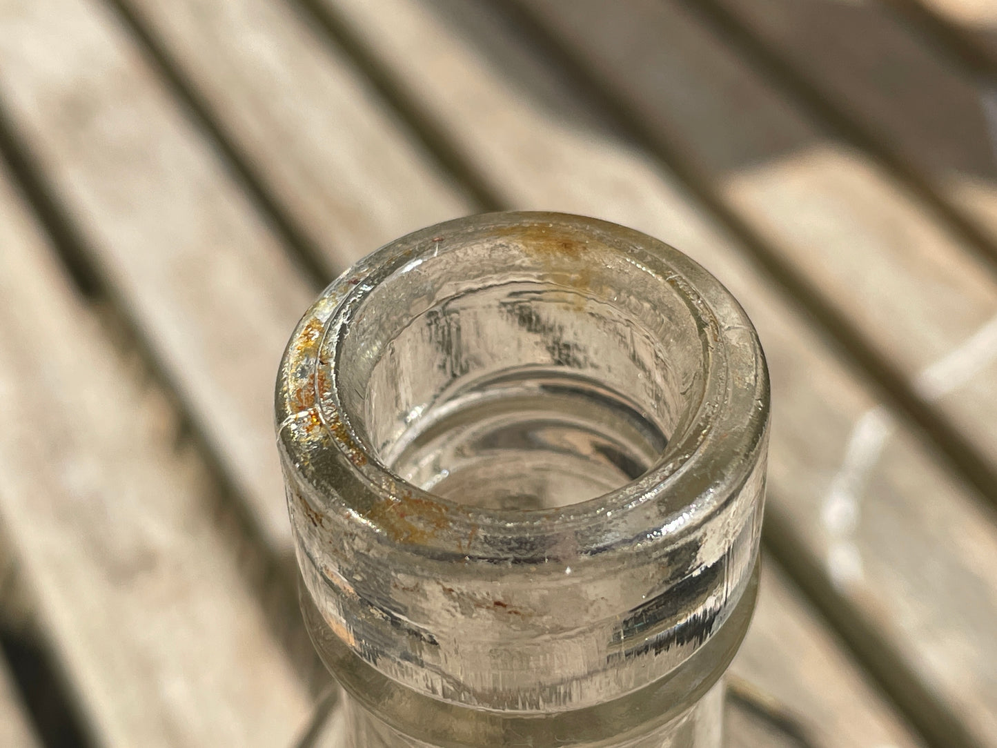 Antique J Lyons and Co. London Coffee and Chicory extract clear glass bottle