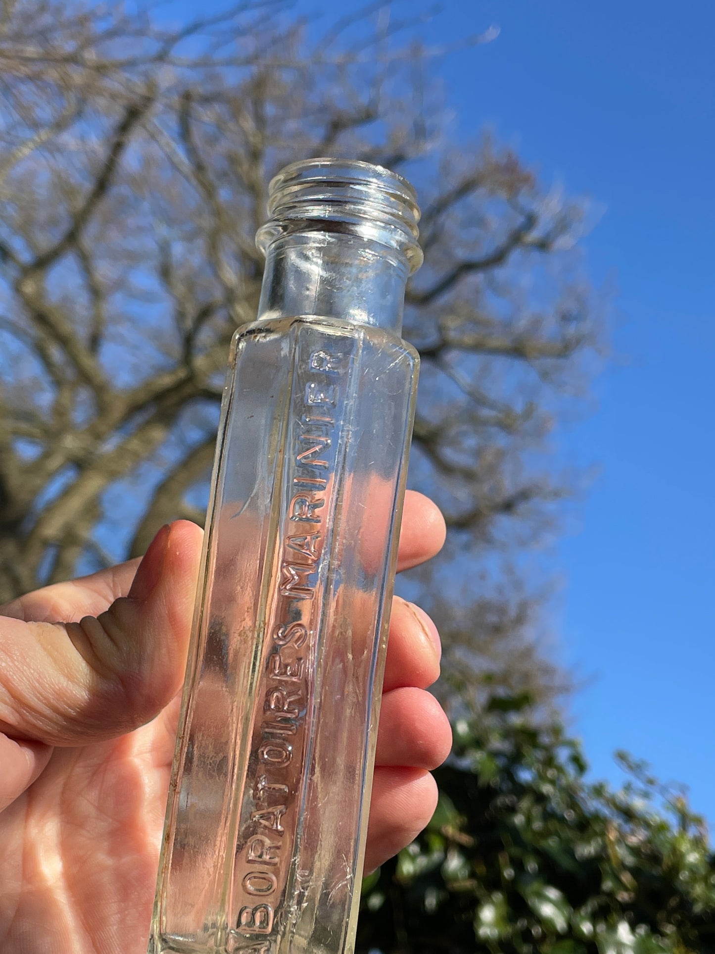 Laboratoires Marinier and One Space For A Glass old bottles
