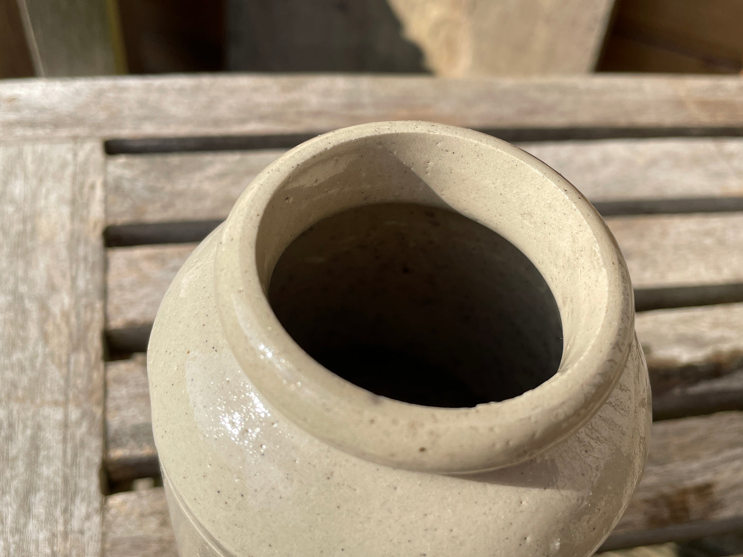 Victorian Stone bottle crock stopper, ceramic ink well and later Stoneware pot