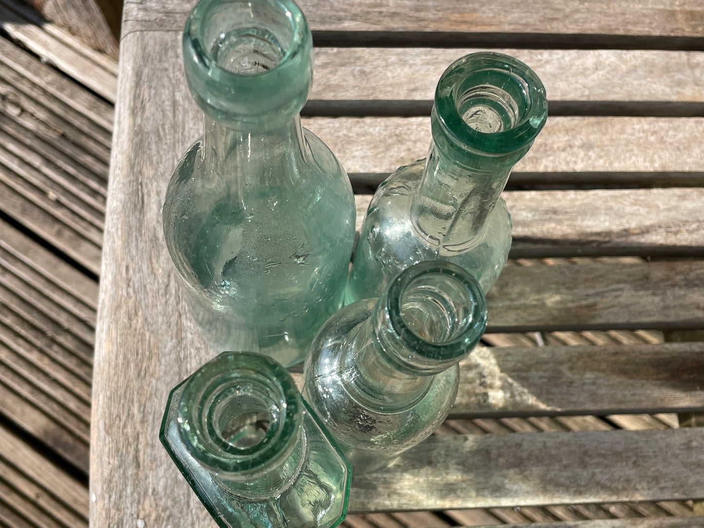 Victorian glass bottles including Yorkshire Relish Goodall Backhouse, American, JR & S examples
