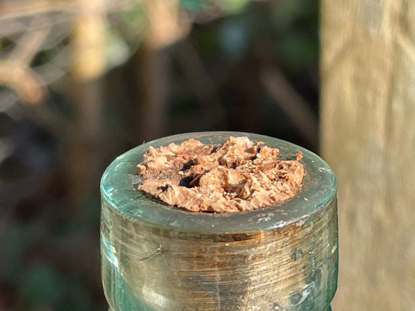 Victorian bottle with original label and cork embossed S&R to base