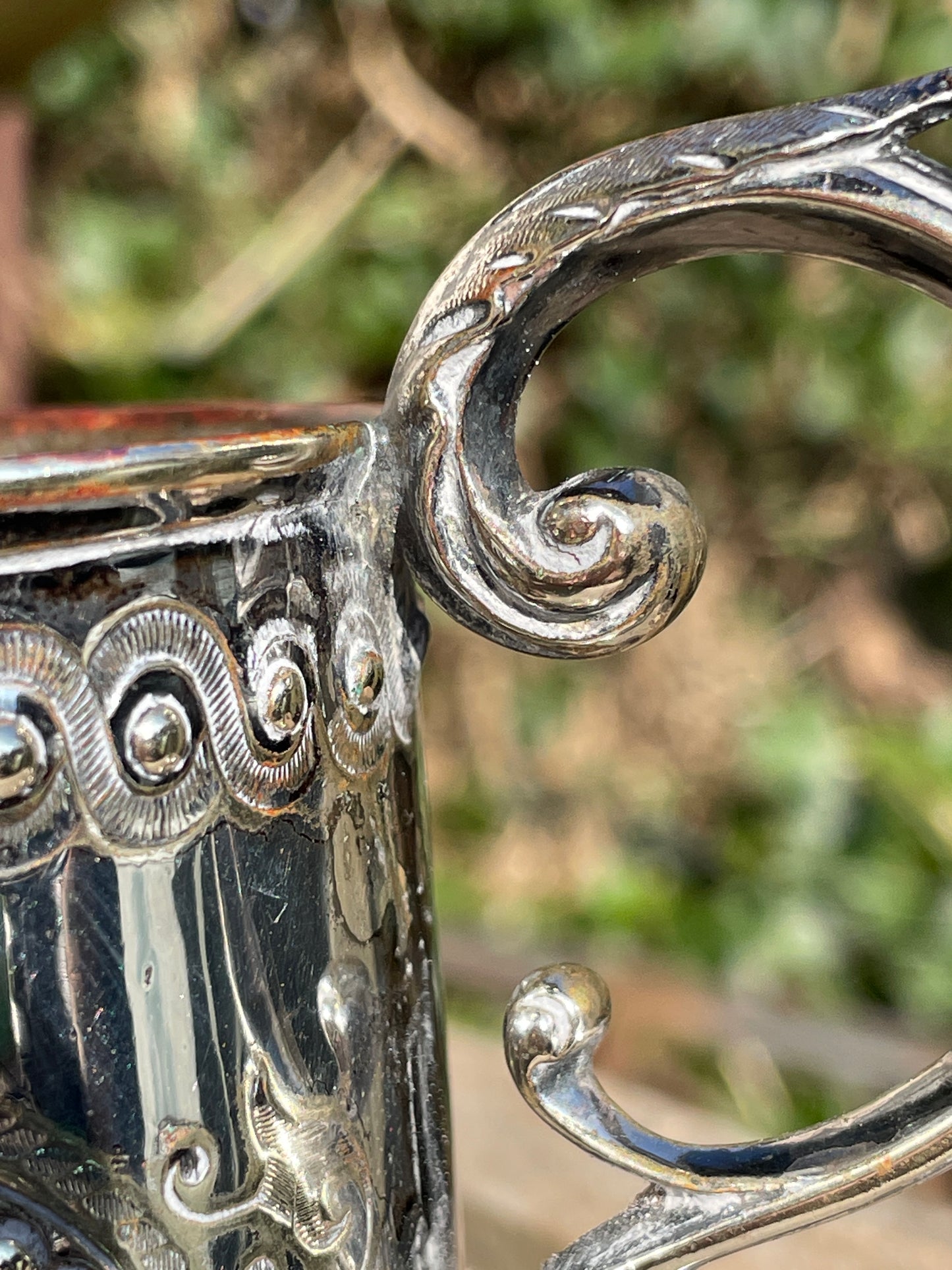 Antique Victorian Silver plated Tankard by William Hutton and sons Sheffield c1860