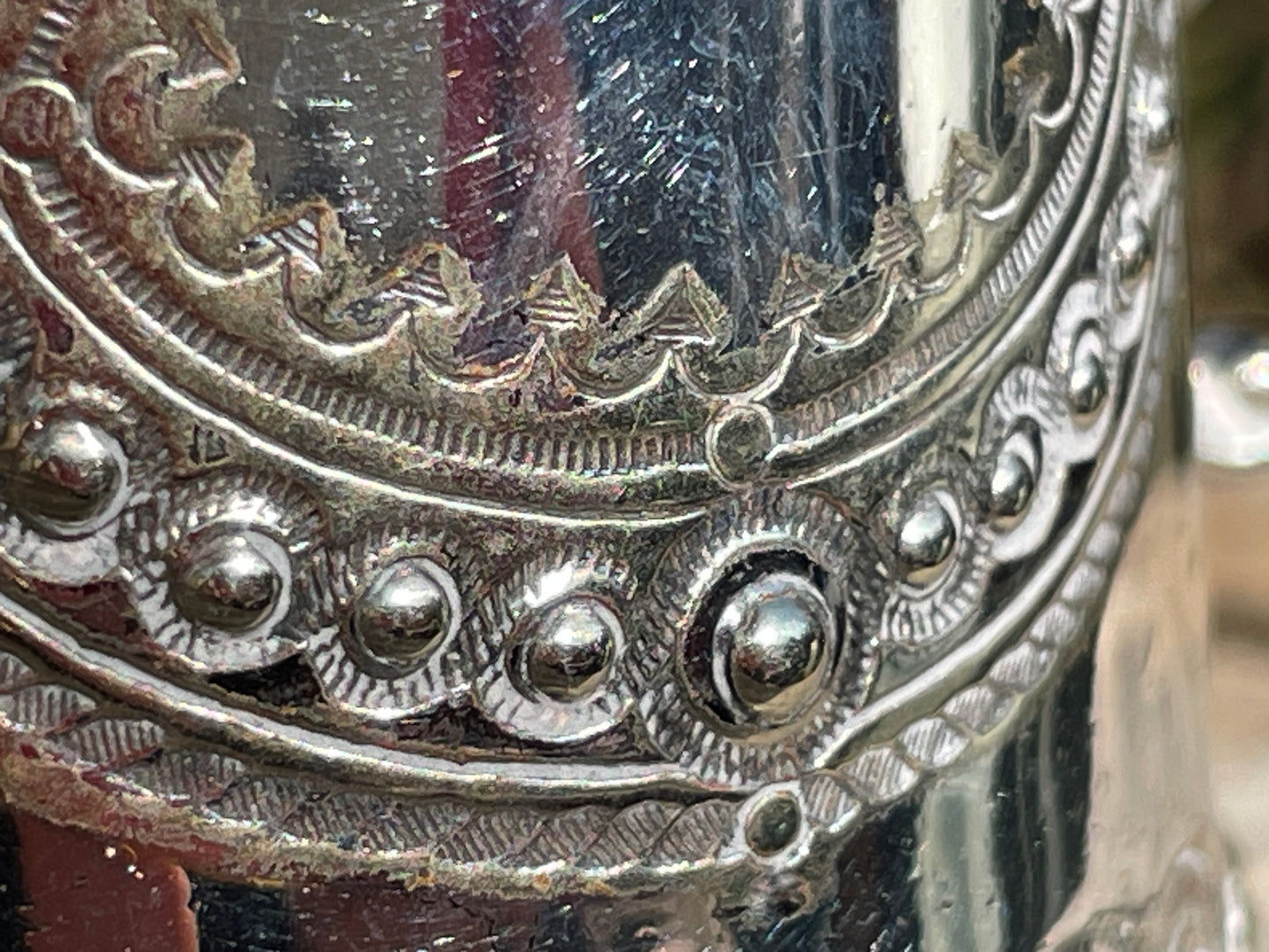 Antique Victorian Silver plated Tankard by William Hutton and sons Sheffield c1860