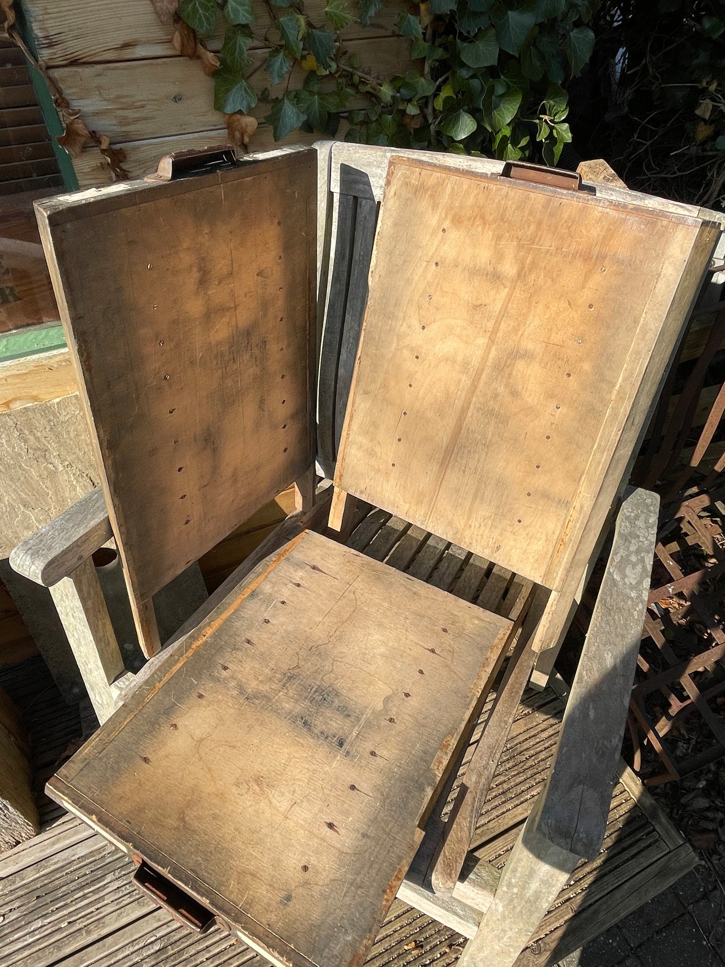 Three original type set printers letterpress typecase drawers for display c1950's