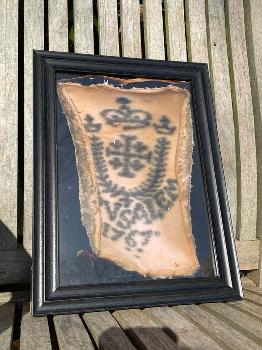 Anatomical prints of images of a Tattoo from curios collector James Cranfield UK