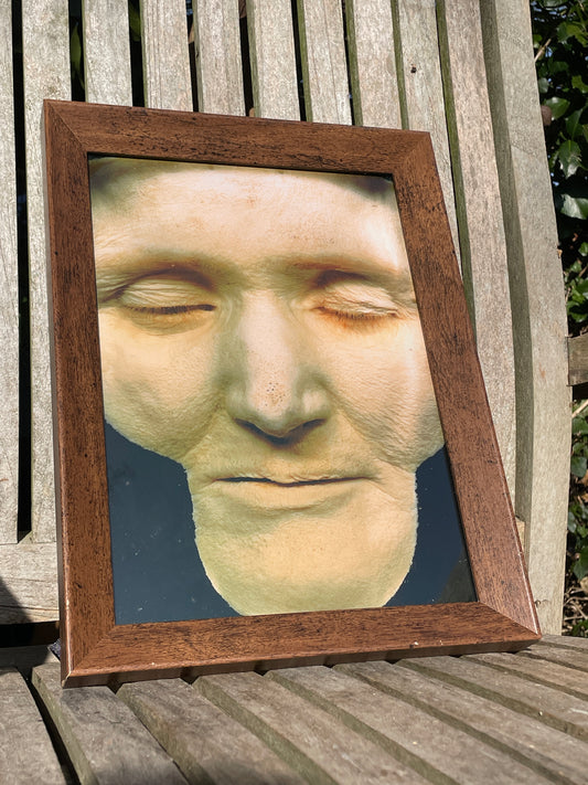 Anatomical print of image of a face from curios collector James Cranfield UK