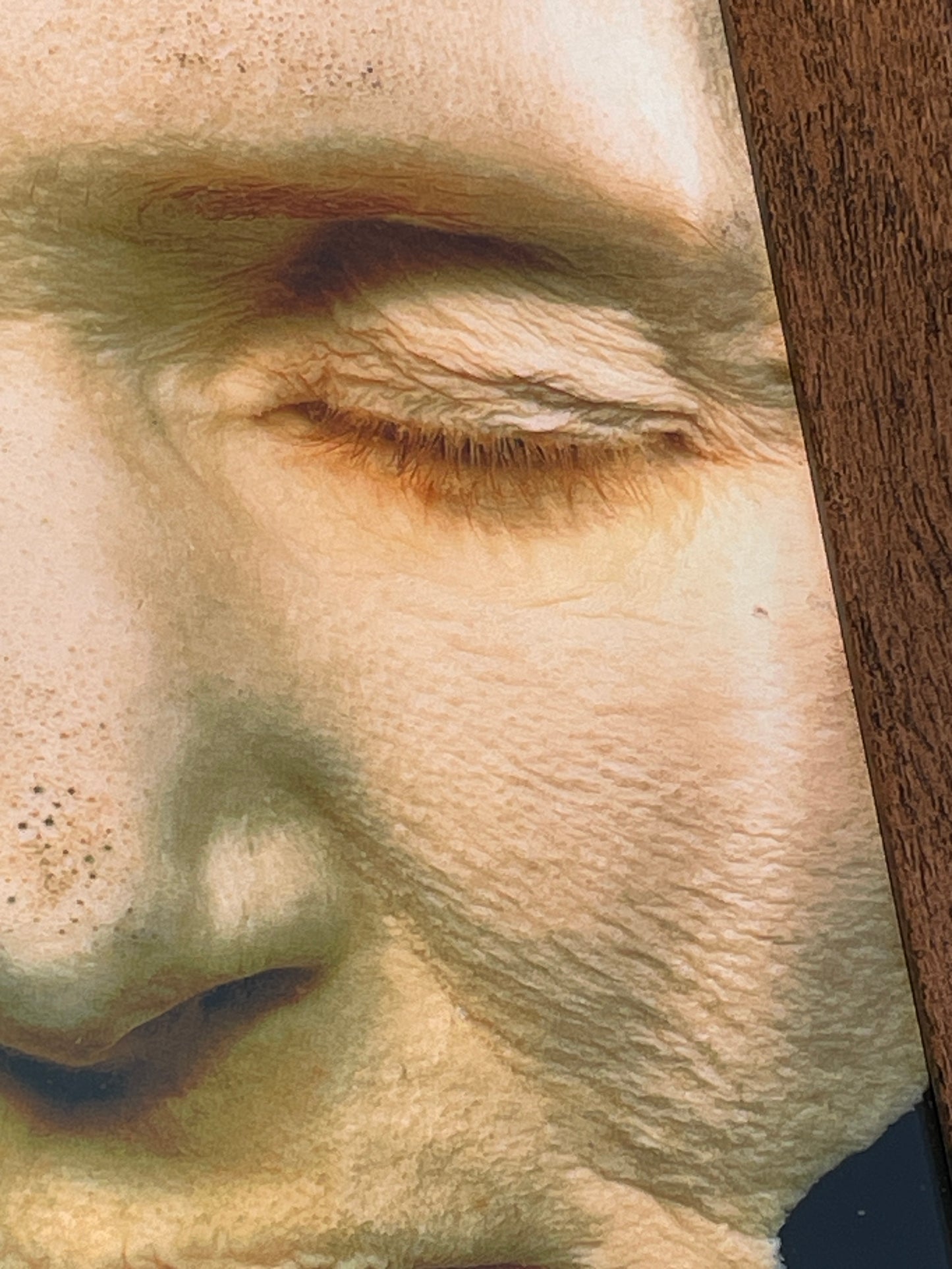 Anatomical print of image of a face from curios collector James Cranfield UK