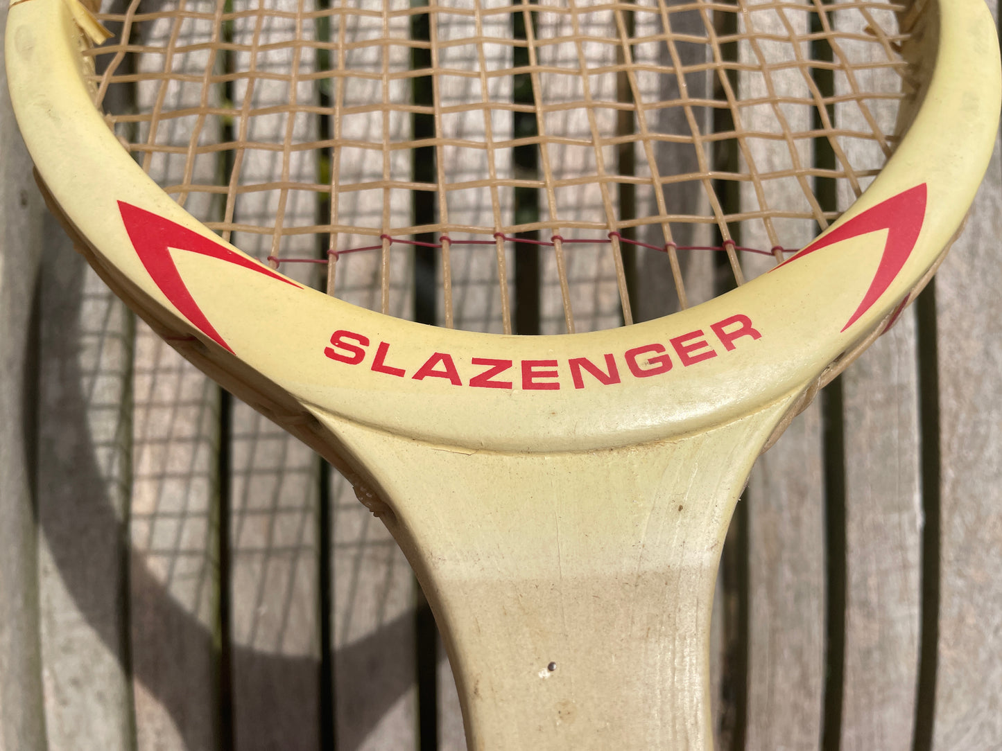 Vintage Wooden Slazenger Demon Tennis Racket Medium 4 Powerflex frame