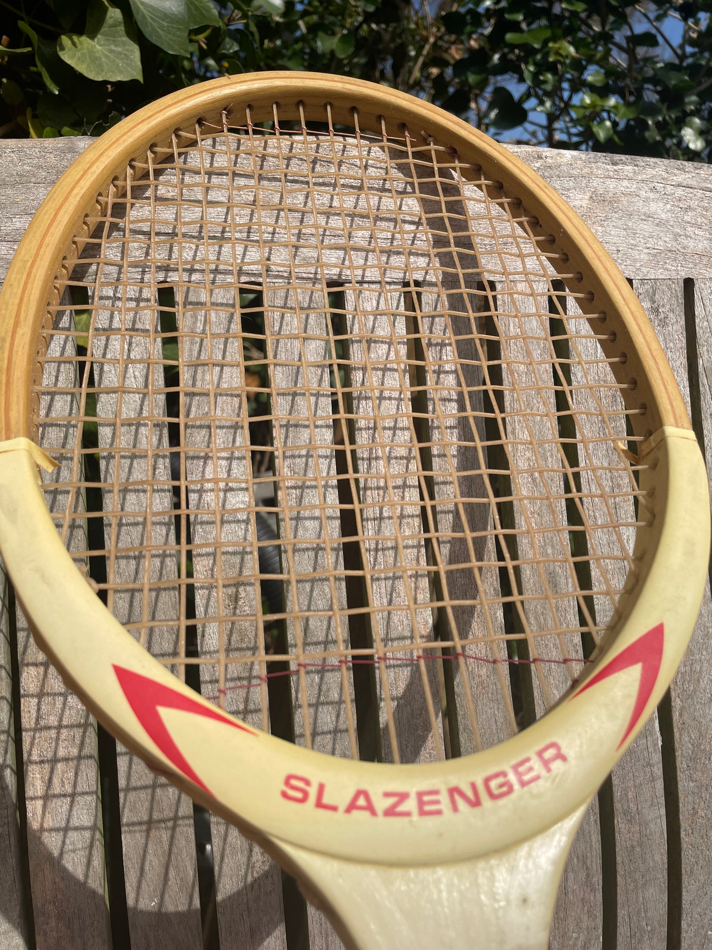Vintage Wooden Slazenger Demon Tennis Racket Medium 4 Powerflex frame