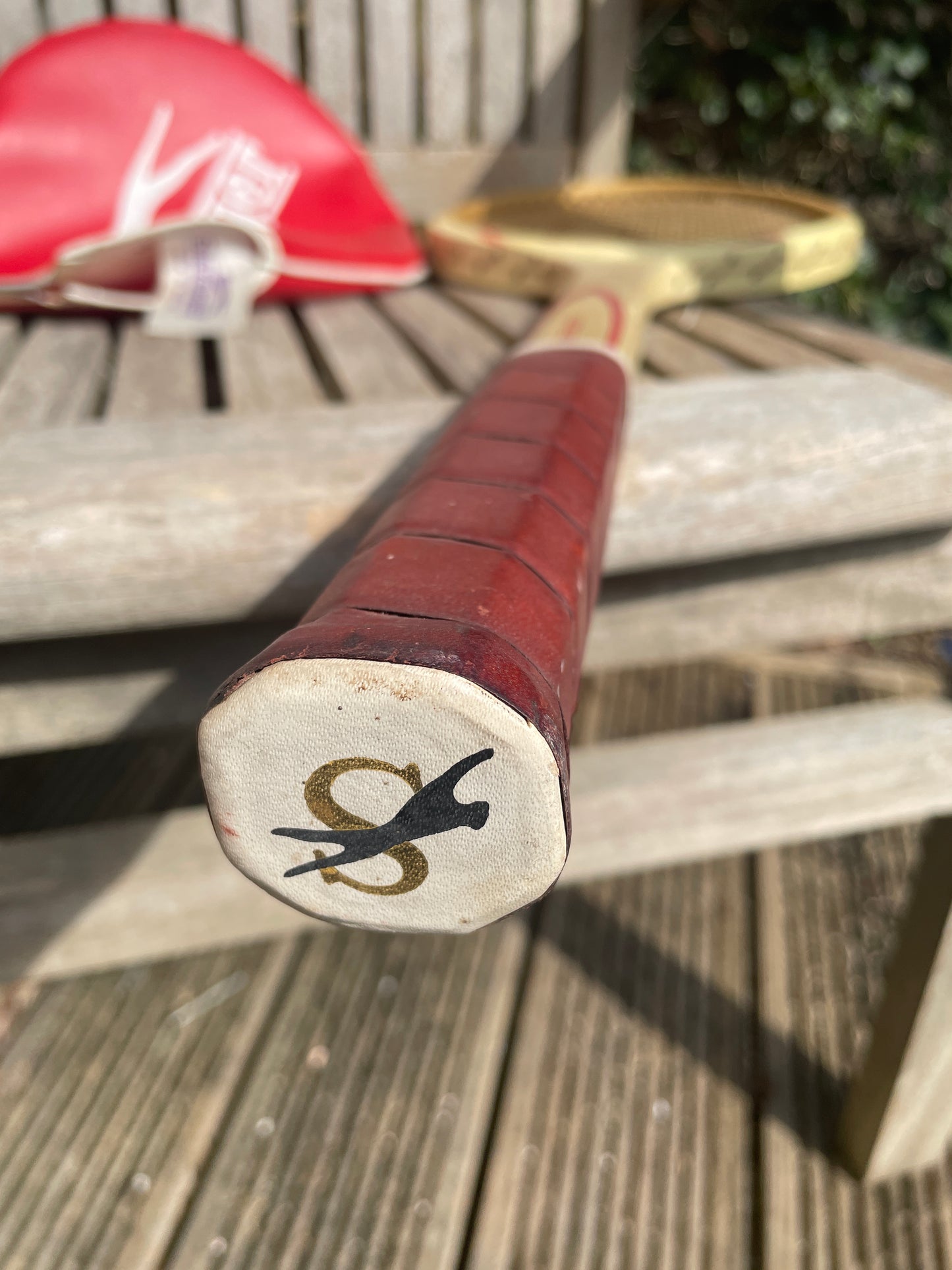 Vintage Wooden Slazenger Demon Tennis Racket Medium 4 Powerflex frame