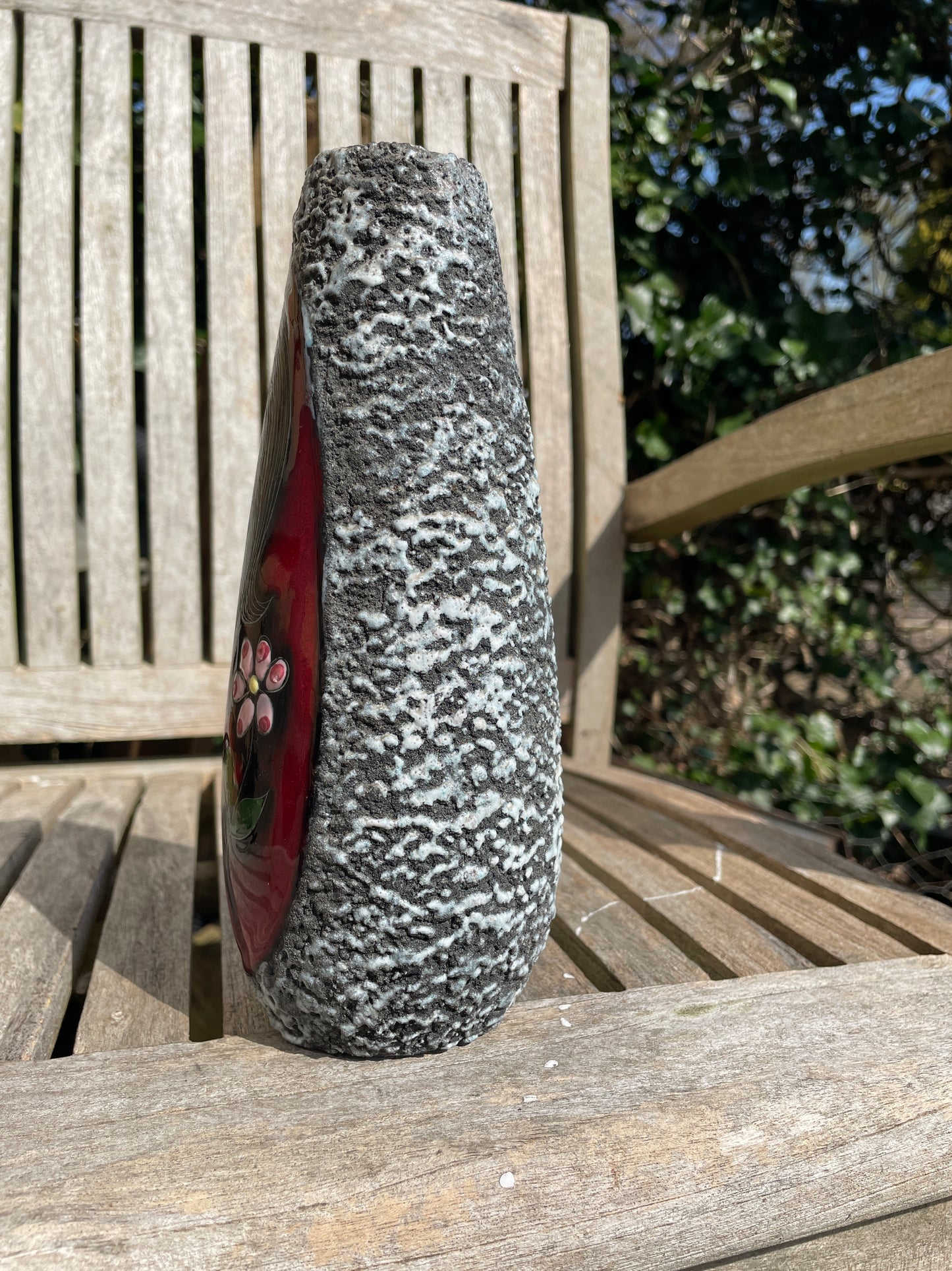 1960's Italian Melior Lava style vase 22cm tall