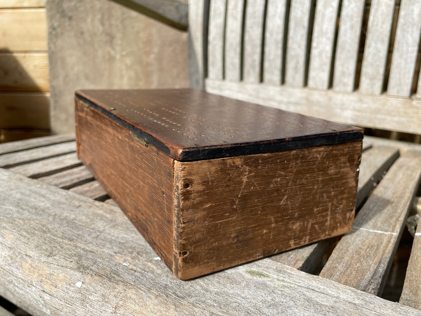 Vintage Contract Bridge cards, dice, books and wooden box