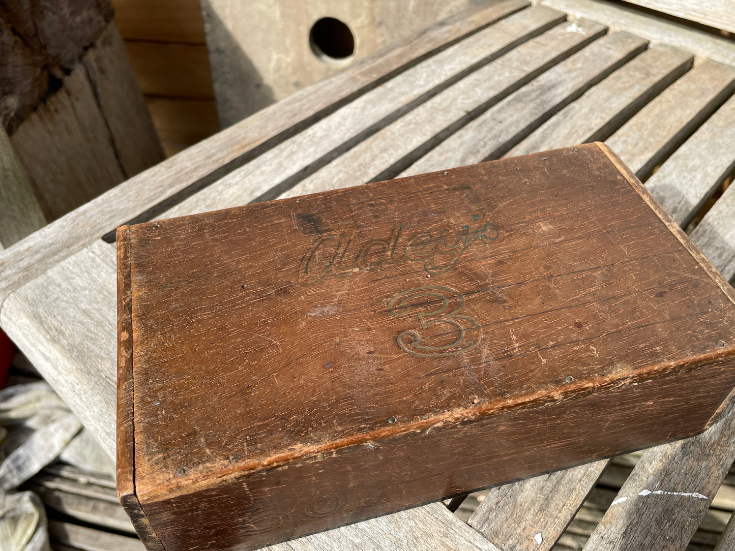 Vintage Contract Bridge cards, dice, books and wooden box