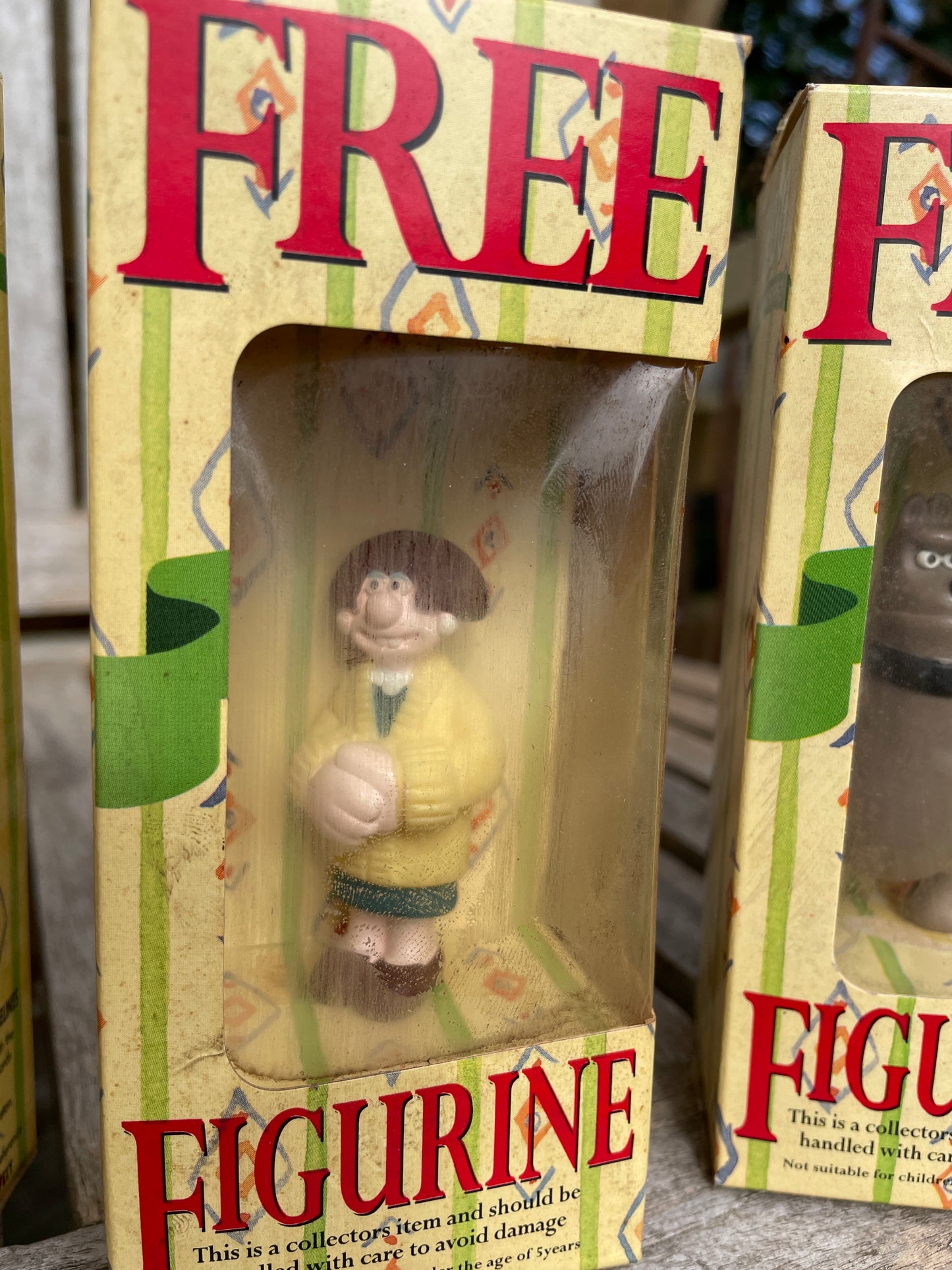 Wallace and Gromit Figures – Typhoo Tea 1990s Promo Set – Wendolene, Preston, Shaun the Sheep – Original Boxes