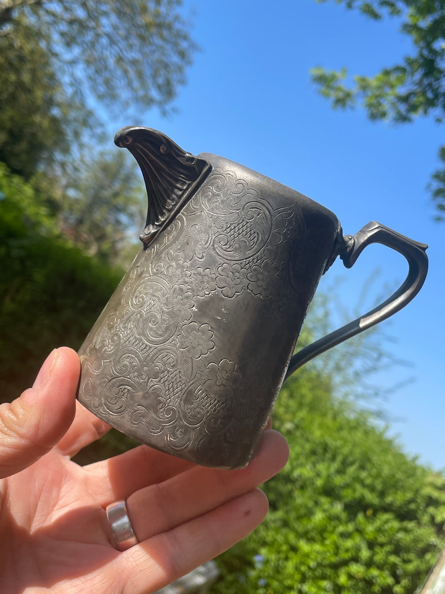 Antique Pewter Jug – Matchless Cleanser Soap Advertising Pitcher by J.H. Potter Sheffield