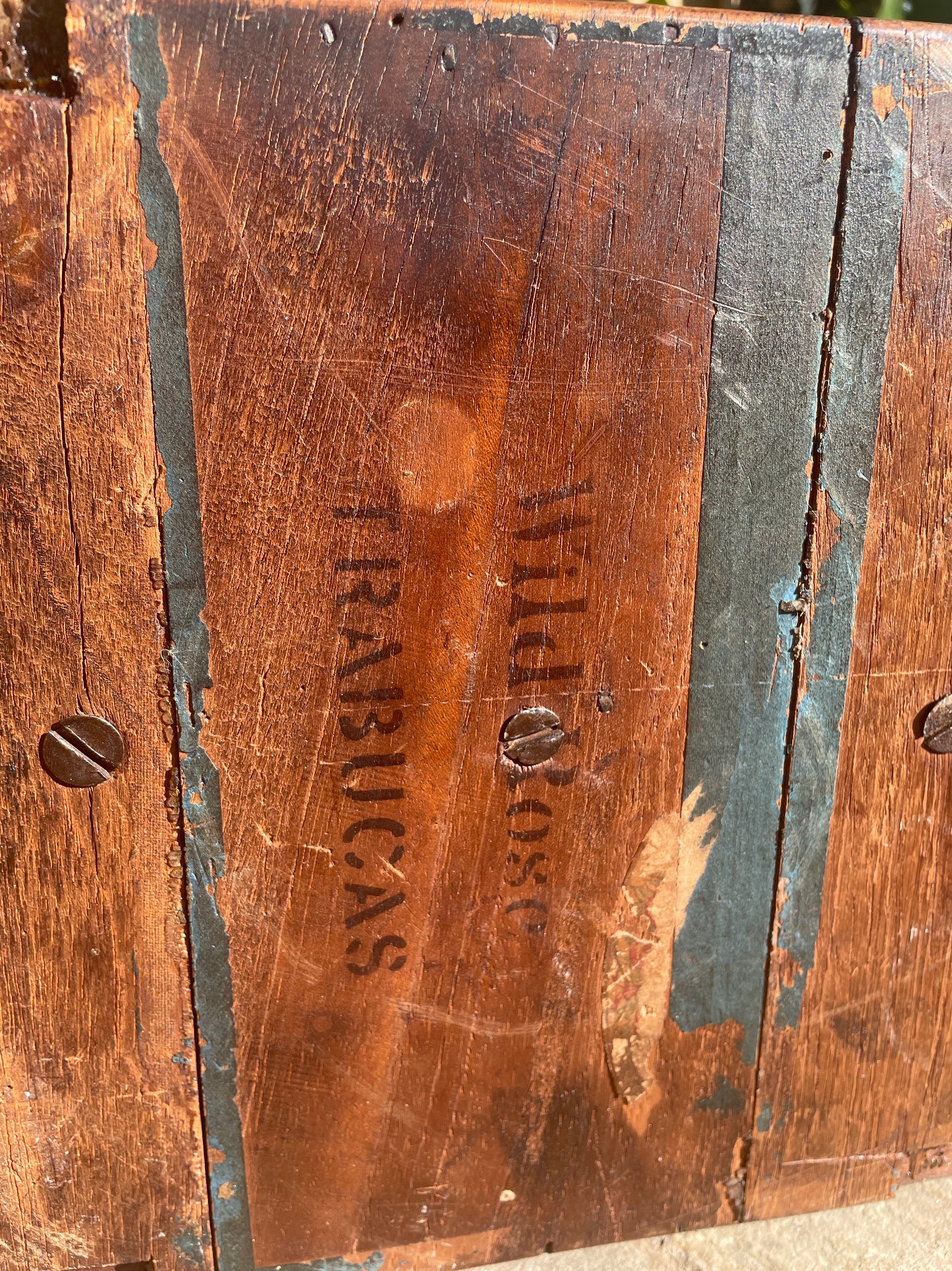 Handmade Antique Folk Art Box – Turn of the 19th Century – Unique Inlay & Decoupage Interior