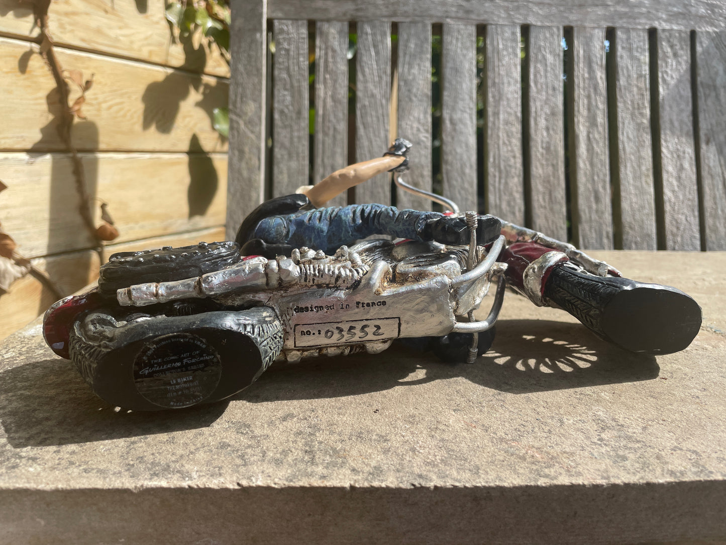 Guillermo Forchino “The Motorbike” Sculpture – Comic Art Figurine – 1980s Design – 25cm Long – Excellent Condition